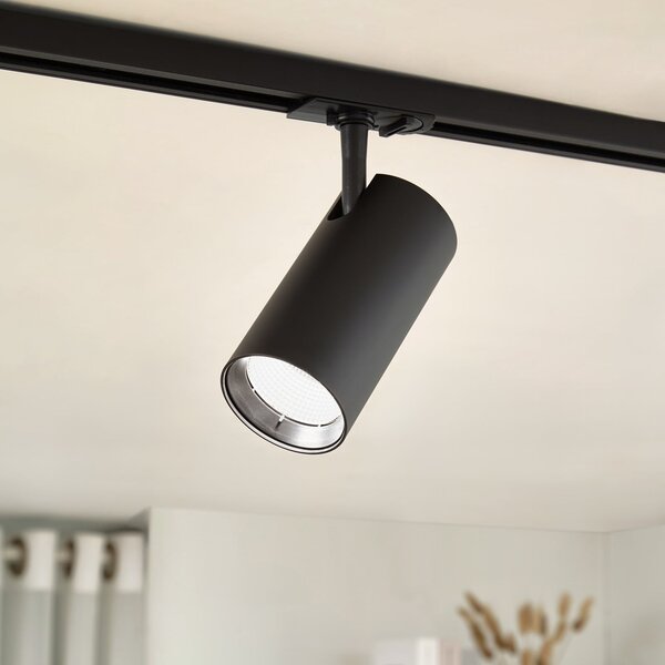 Spotlámpa Lindby, Linaro, dimmable, Fekete, Nappali, Alumínium, Modern