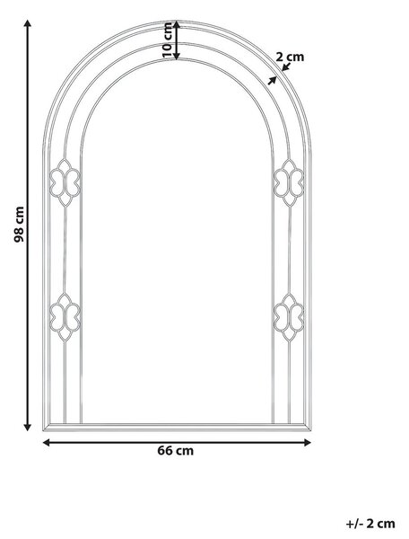 Falitükör MAUTRE 66 cm 98 cm Arany