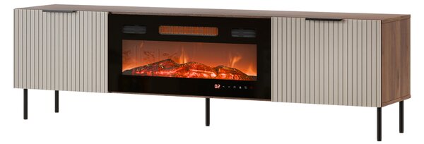 TV-állvány Mardalu 107, Laminált forgácslap, Közepes sűrűségű farostlemez, 53x181x42cm, Kasmír, Dió