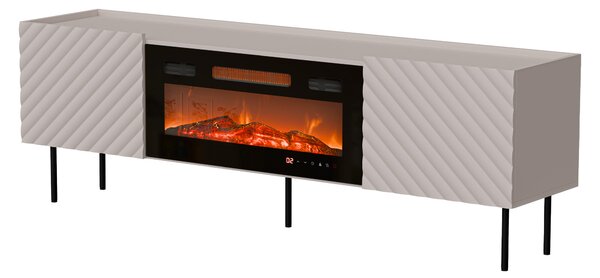 TV-állvány Sillen III, Közepes sűrűségű farostlemez, Laminált forgácslap, 59x181x40cm, Fekete, Kasmír