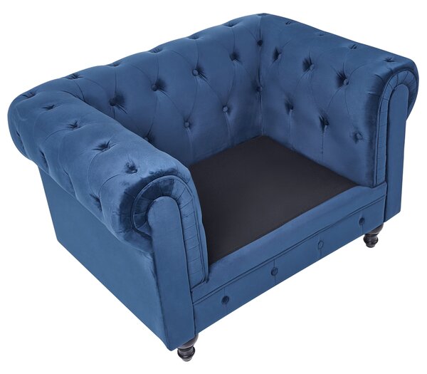 Fotel CHESTERFIELD Bársony Tengerészkék