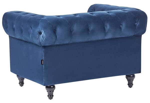 Fotel CHESTERFIELD Bársony Tengerészkék