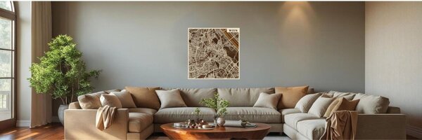 Bécs – Wien 3D fa várostérkép fali dekoráció – Natura Products
