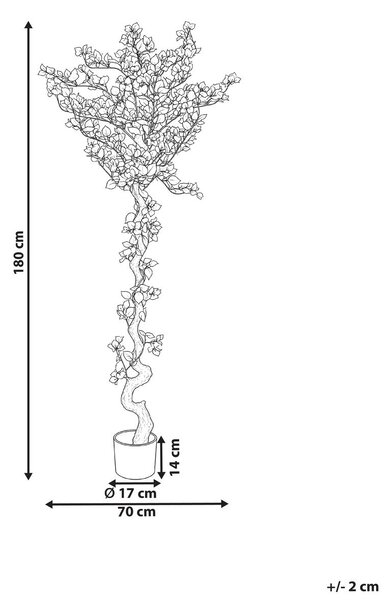 Műnövény BOUGAINILLEA TREE 180 cm Rózsaszín