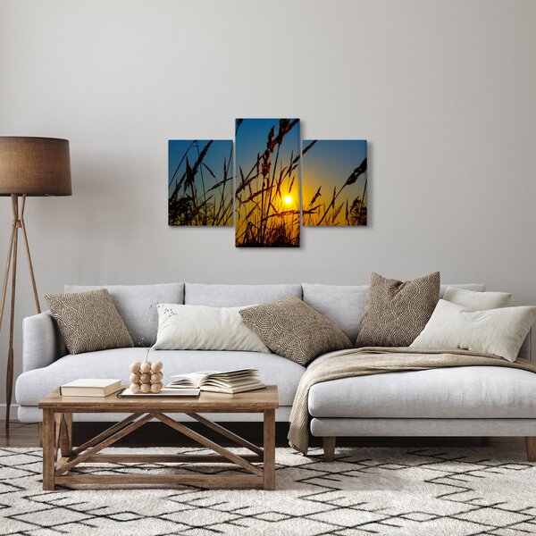 Kép - naplemente a réten (90x60 cm)