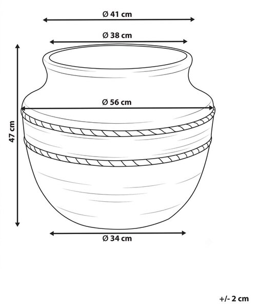 Virágcserép ASKIO 56 cm Bézs