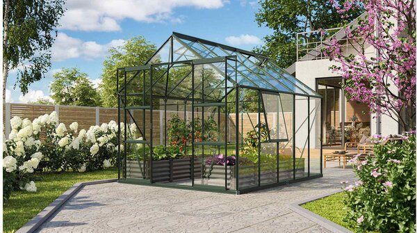 Üvegház VITAVIA URANUS 8300 tiszta üveg 3 mm zöld színű LG1041