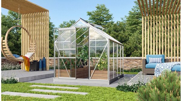 Üvegház VITAVIA VENUS 5000 tiszta üveg 3 mm ezüst színű LG1027