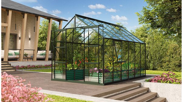 Üvegház VITAVIA URANUS 9900 tiszta üveg 3 mm zöld színű LG1042