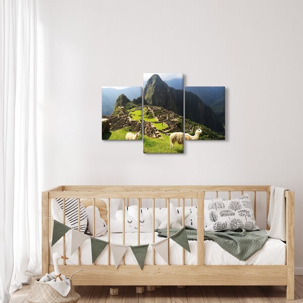 Kép - Lámák Machu Picchuban (90x60 cm)