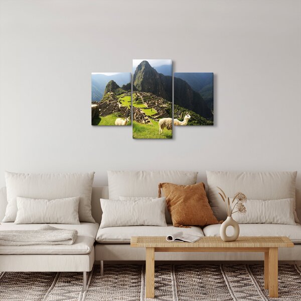 Kép - Lámák Machu Picchuban (90x60 cm)