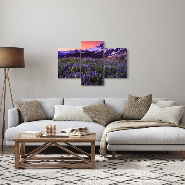 Kép - Vulkán és a virágok (90x60 cm)