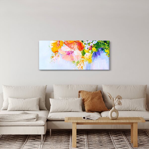 Kép - Virágok, festmény (120x50 cm)
