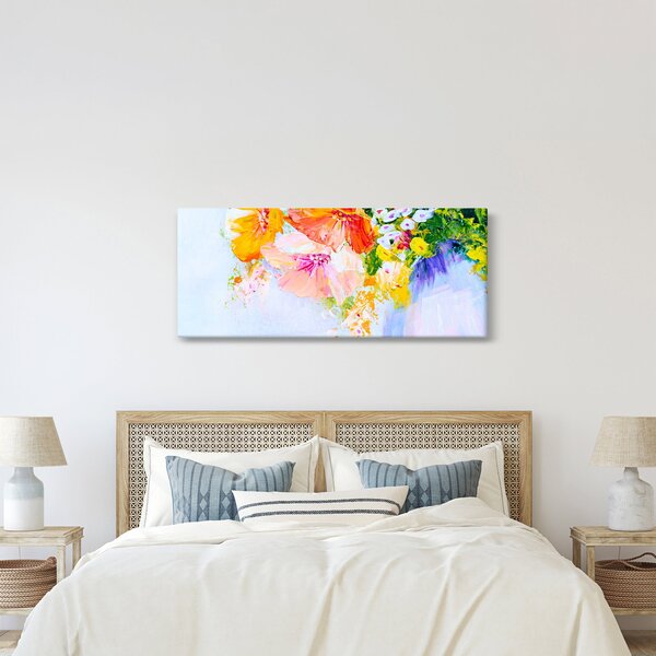 Kép - Virágok, festmény (120x50 cm)