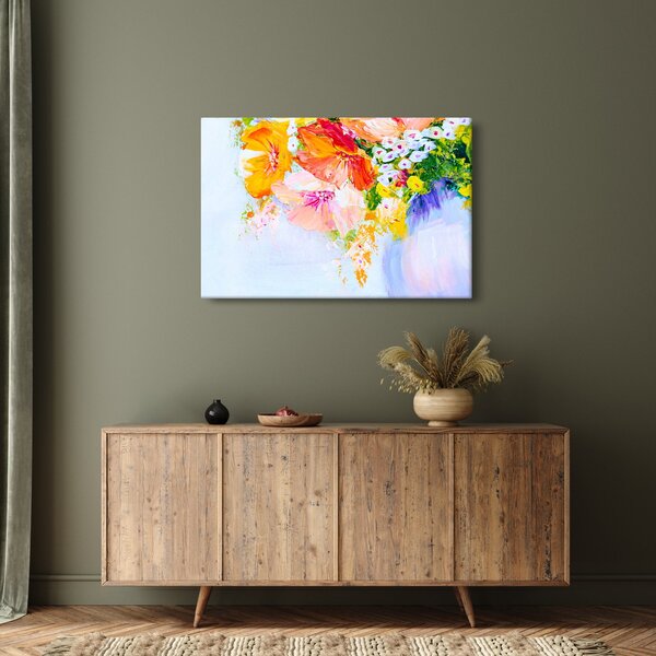 Kép - Virágok, festmény (90x60 cm)