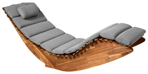 Kerti párna napozóágyhoz BRESCIA PREMIUM 180 x 60 cm Melírszürke