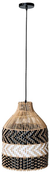 Függőlámpa TURABO Rattan Fekete/fehér
