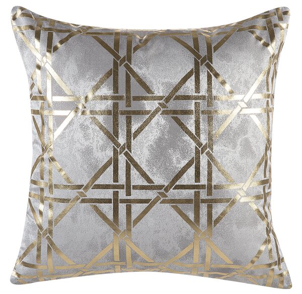 2 db díszpárna CASSIA 45 x 45 cm Szürke Geometrikus mintás