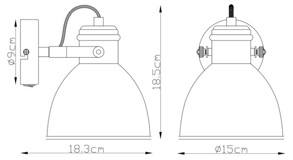 GLOBO WIHO 54018-1 Fali lámpa