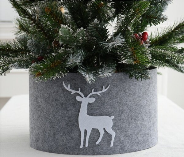 Karácsonyfadoboz DEERBOX szarvassal, szürke