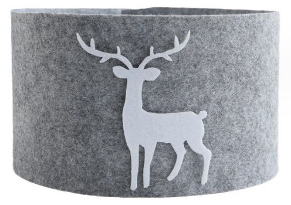 Karácsonyfadoboz DEERBOX szarvassal, szürke