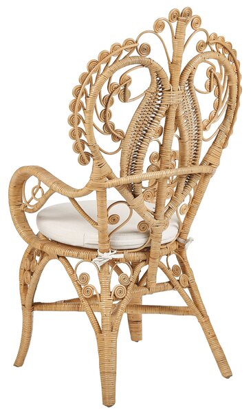 Páva alakú szék CARRARA Rattan Természetes
