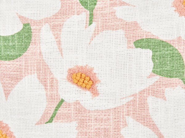2 db díszpárna JATROPHA Pamut 45 x 45 cm Rózsaszín Virágmintás