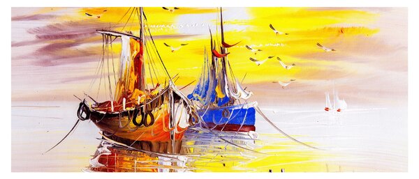 Kép - A csónak festménye (120x50 cm)