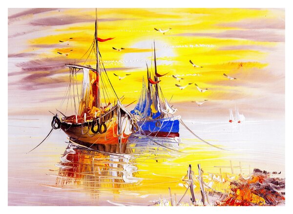 Kép - A csónak festménye (70x50 cm)