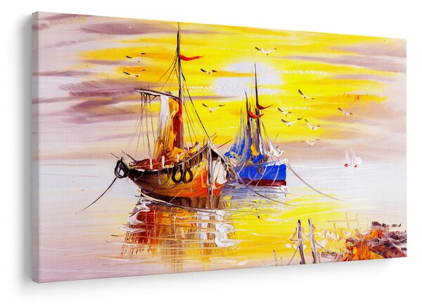 Kép - A csónak festménye (90x60 cm)