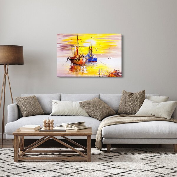 Kép - A csónak festménye (90x60 cm)