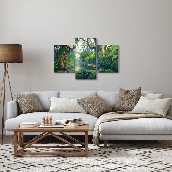 Kép - Egy trópusi erdő illusztrációja (90x60 cm)