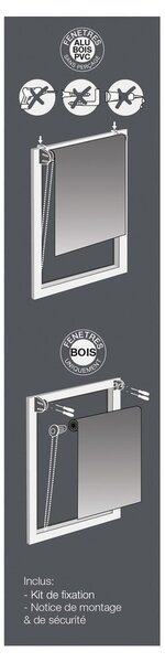 Világosbarna textil roló 90x180 cm Rossignol – douceur d'intérieur