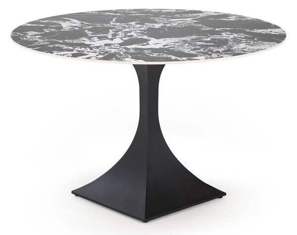 Asztal Houston 1760, 77cm, Fekete márvány, Fekete