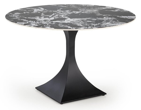 Asztal Houston 1760, 77cm, Fekete márvány, Fekete