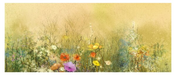 Kép - Festett rét (120x50 cm)