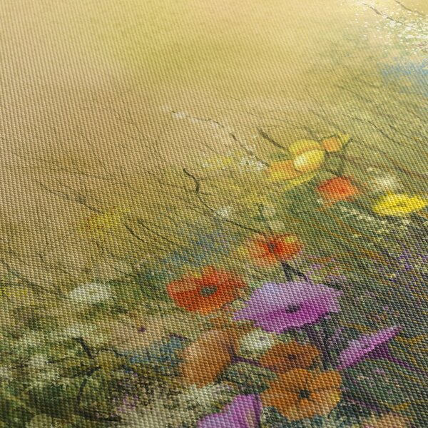 Kép - Festett rét (órával) (90x30 cm)