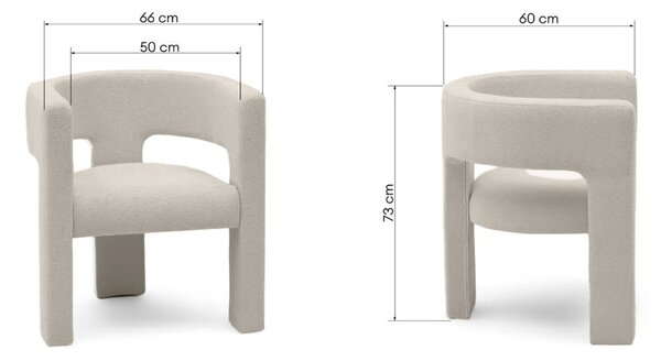 Bézs-szürke design fotel ALPAH LOOP Loop 06
