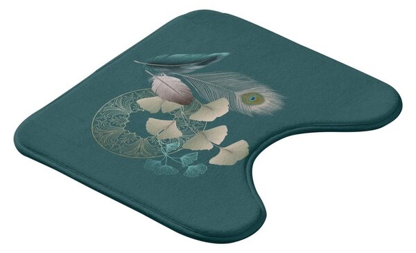 Türkiz fürdőszobai kilépő WC-hez 45x45 cm Ginkoblue – douceur d'intérieur