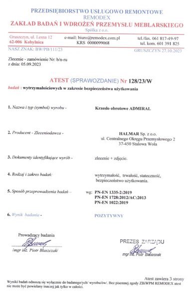 Admiral forgószék