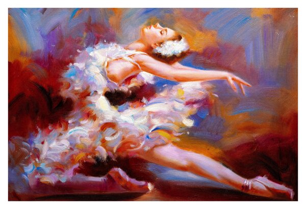 Kép - Balerina, festmény (90x60 cm)