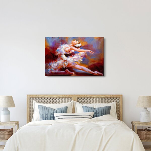 Kép - Balerina, festmény (90x60 cm)