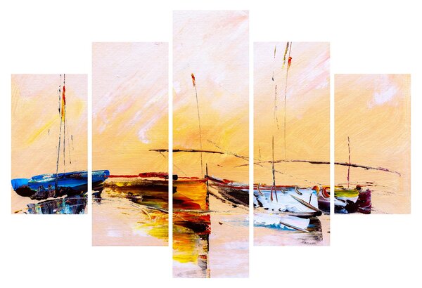 Kép - Csónak, festmény (150x105 cm)
