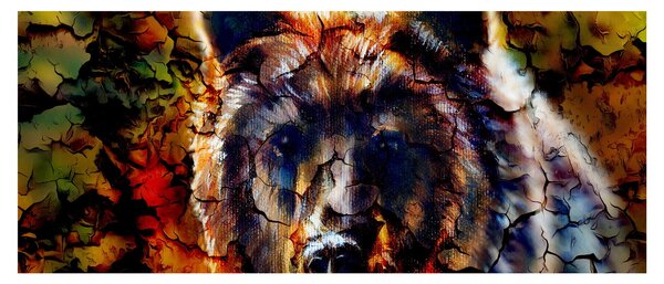 Kép - Medve, festmény (120x50 cm)