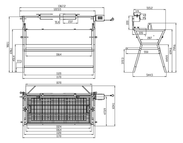 AVENBERG FERKEL Grill elektromos tűvel