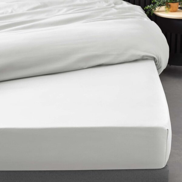 Fehér gumis pamut-perkál lepedő 160x200 cm Percaline – douceur d'intérieur