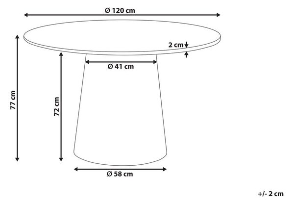 Étkezőasztal OYEN Sötétbarna 120 cm 120 cm