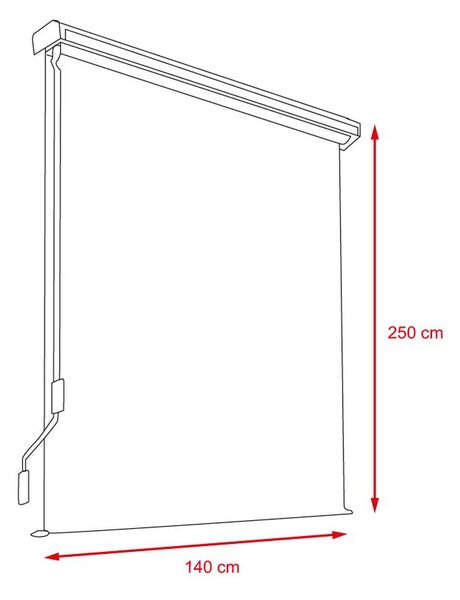 Avenberg TACOMA Függőleges napellenző - szélesség 140 cm, bézs