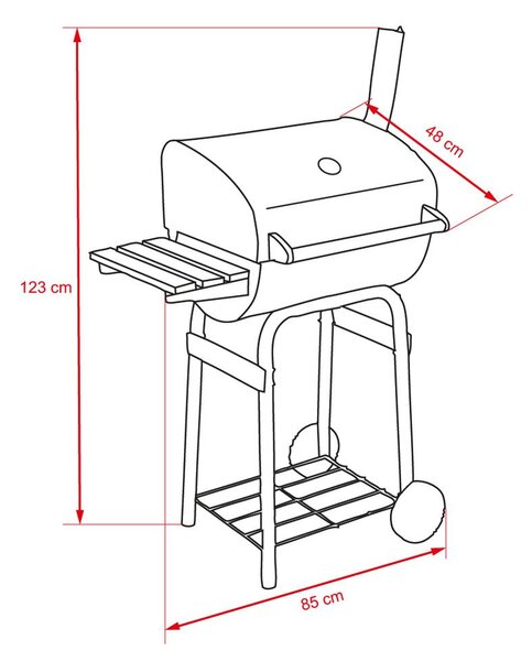 Avenberg BBQ KANSAS Multifunkciós grill füstölővel