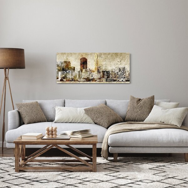 Kép - Művészileg renderelt város (120x50 cm)